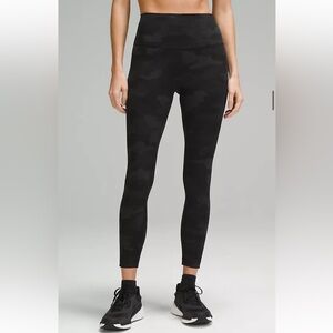 NWT Lululemon Wunder Train Black Camo Leggings Size 6